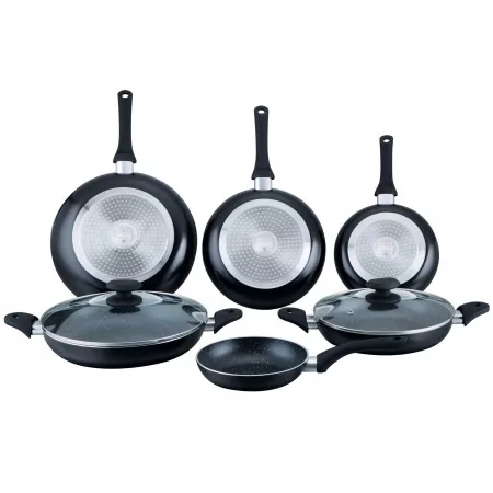 8 Piece Marble Coated Frying Pan Set