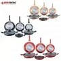 8 Piece Marble Coated Frying Pan Set