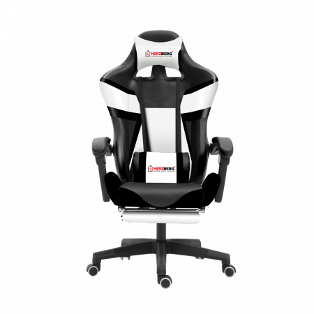 Herzberg HG-8082 : Chaise de Jeu et De Bureau Tricolore Avec Accent en Forme de T